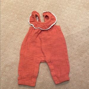 Cat & Jack Newborn Adorable Orange Baby Romper